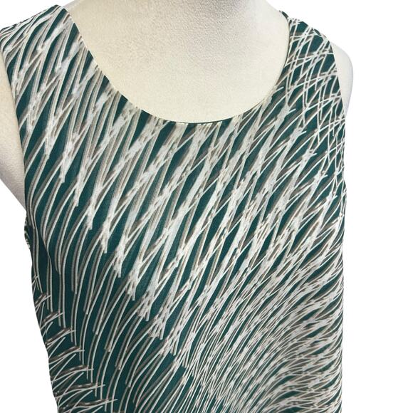 Quiet Luxury Sleeveless Abstract Print Dress Nic+Zoe Modern Minimalist‎ M - Picture 2 of 6